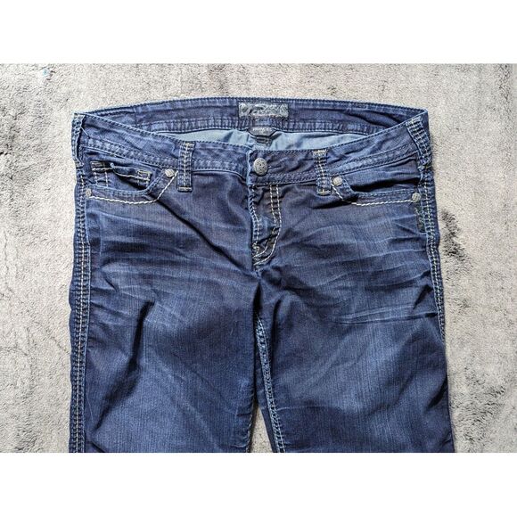 Silver Jeans Frances 18" Bootcut Jeans Women's Size 30 Dark Wash - Picture 3 of 13